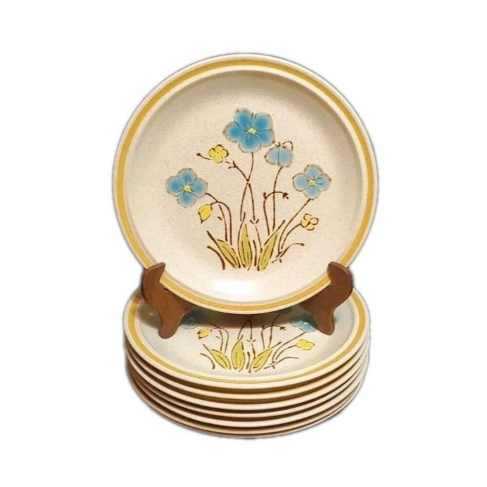 Hearthside Garden Festival Highland Flowers Stoneware Medium Plate Vtg 8 Plates